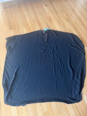 Black V-Neck Oversized kaftan coverup Top